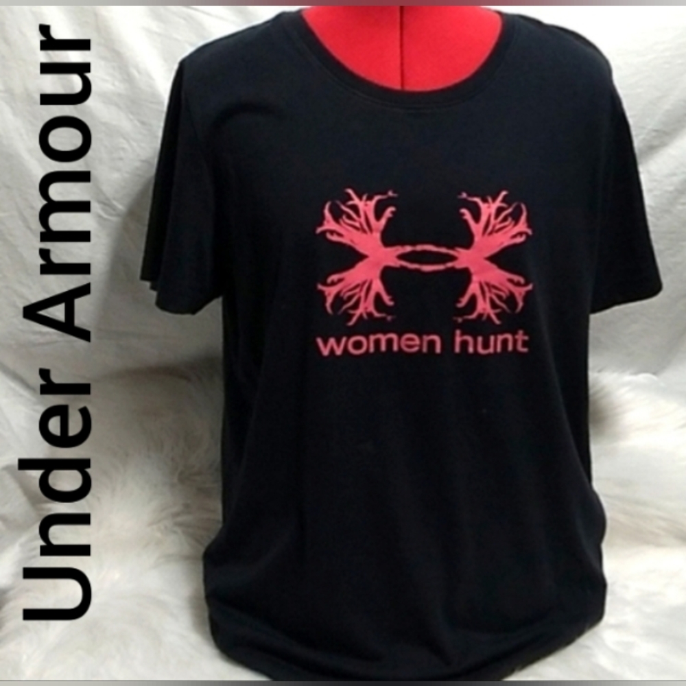 (BX80) SALE! Under Armour Semi Fitted Womens Top Sz.XL Women Hunt Too